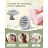 BEAUTLOHAS. Scalp Massager Shampoo Brush, Scalp Scrubber with Soft Silicone Bristles, Scrubber Scalp Exfoliator for Dandruff Removal，Hair Grouth,Wet Dry Hair Massager Brush for All Hair (Gray)