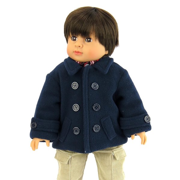 Navy Blue Coat for 18-Inch Dolls | Premium Quality & Trendy Design | Dolls Clothes | Outfit Fashions for Dolls for Popular Brands