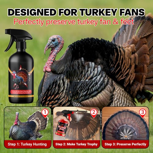 QIFEISHANKA Turkey Fan Mounting Solution, Taxidermy Cleaner & Conditioner for Cleaning Taxidermy Mounts, Taxidermy Supplies