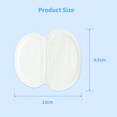 KONGDY 100 Pcs Armpit Sweat Pads, Underarm Sweat Pads for Women and Men Pure Cotton Disposable Underarm Pads, Sweat Absorption Comfortable, Extra Adhesive Unflavored