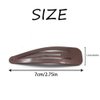 Dofash 7CM/2.75IN Brown Snap Hair Clips Hair Grips Metal Hair Clips 7Cm/2.75In Hair Accessories For Women 12PCS (Brown)