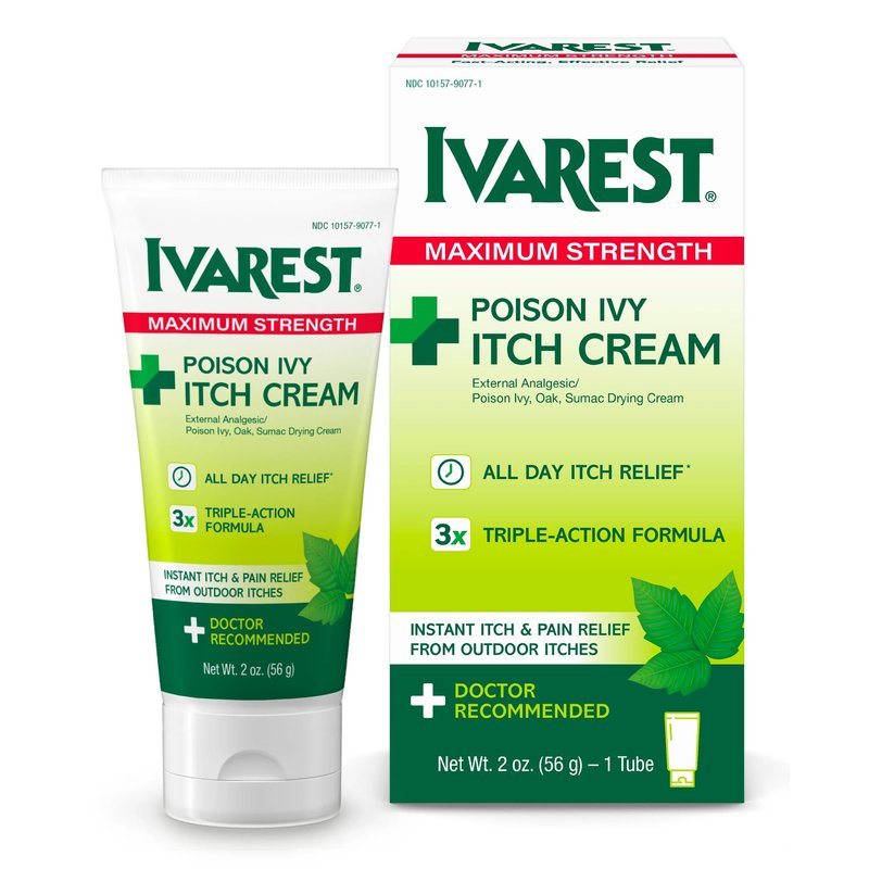 Ivarest Anti-Itch Cream, Poison Ivy Treatment, Poison Ivy Relief ...
