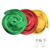 Mefuny Pack of 30 Gold Green and Red Hanging Swirl Decorations Plastic Streamer Party Swirl Spiral Decorations for Ceiling Wedding Baby Shower Birthday Party Decorations