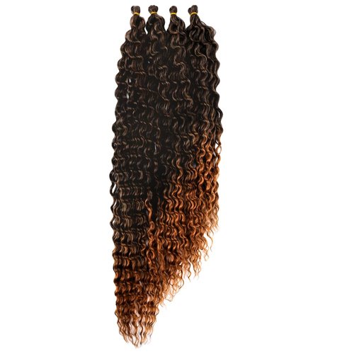 BAESITTE Crochet Hair Water Wave Bundles Synthetic Hair Water Wave Crochet Hair 4 Bundles (20 24 28 34Inch) Curly Crochet for Black Women Hair Extensions T1B/30 Color 390g