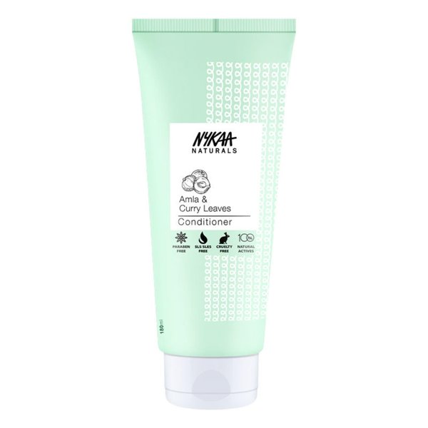 Nykaa Naturals Amla and Curry Leaves Conditioner - Anti Frizz, Smoothens, and Strengthens - Rich in Vitamin C, Antioxidants and Amino Acids - 6.08 oz