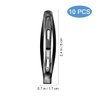 10pcs 6cm Black Snap Hair Clips Simple Oval Metal Barrettes for Girls