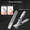Generic Sherum™ Nail Clipper，Portable Ultra Sharp Nail Clippers，Nail Clippers with Catcher, Stainless Steel Nail Clippers for Men and Women, Silver