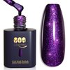 YTD Likomey Gel Nail Polish,15ml Vintage Purple Glitter Soak Off UV Nail Gel Varnish,Shimmer Shiny Sparkly Salon Home DIY Manicure,SF404