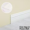 Trimold Peel and Stick Baseboard Trim, Self-Adhesive Chair Rail Molding, Hardened & Firm Caulk and Trim Strips for Floor Wall Base and More, 9.8ft x 3.9in