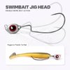 OJY&DOIIIY Fish Eye Swimbait Jig Heads, 20 Pack Weighted Hooks for Texas Rig or Ned Rig Fishing 3/16 oz