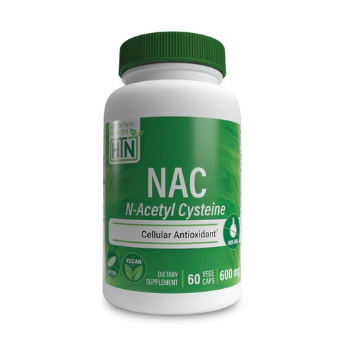 Health Thru Nutrition NAC N-Acetyl-Cysteine 600mg 60 Capsules | Vegan Certified | The Purest NAC Supplement | Supports Healthy Lung, Liver Functions & Cellular Health | Non-GMO Soy & Gluten Free