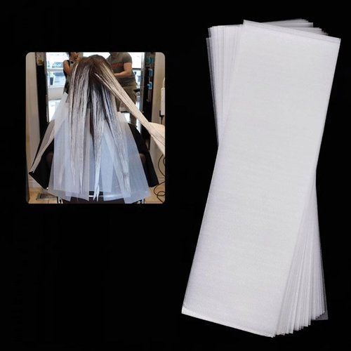 Hair Dye Paper, Hair Tint Paper, Hair Coloring Sheet, 100Pcs Professional Hair Highlighting Strips Reusable Dyeing Separating Sheet with Transparent Design for Easy Use and Color Visibility