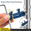 Broken Pipe Thread Extractor Tool- Broken Faucet Removal Tool Tool for dismantling broken valves and faucets for 1/4 to 1 pipeline (blue)