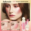 2pc Liquid Blush,Soft Cream Face Blush,Natural Matte Finish Looking, Dewy Cheek Tint, Moisturizing Lightweight Blendable Feel(#01+#02)