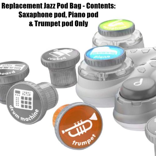 Replacement Parts for Fisher-Price Child Development Toys ~ Fisher-Price Think & Learn Rocktopus (with 15 Instruments) | FXW98 ~ Replacement Jazz Pods Bag - Contents: Saxaphone,Piano & Trumpet pods
