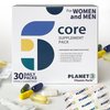 Planet 3 Core Supplement Vitamin Packs, Energy & Immune Support with Multivitamin, Vitamin D, Probiotics, Biotin, B12, Omega 3, Lutein and More, for Both Men & Women, 30 Daily Packets