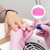 20 PCS Drill Nail Dust Collector Pink Dustproof Protector Caps Nail Art Tools Drill Dust Collector Nail Filer Plastic Cap Nail Art Tools Silicone Dust Stopper for Nail Drill