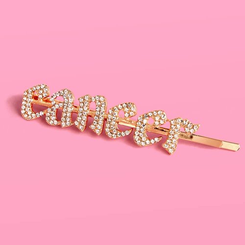 xo, Fetti Cancer Hair Pin, Birthday Party Rhinestone Clip | Zodiac Cancer Hair Accessory, Horoscope, Astrology Bday Party Decorations Gift