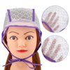 WLLHYF 6 Pieces Hair Cap Dye Colouring Cap Highlighting Frosting Cap Art Tipping Cap with Plastic Crochet Hook for Salon DIY Dyeing Hair Hairdressing
