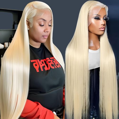 MYDIVA 613 Lace Front Wig Human Hair 30 inch 13x6 Straight Blonde Lace Front Wigs Human Hair Pre Plucked with Baby Hair 613 HD Transparent Lace Frontal Wig 180% Density Blonde Wig Human Hair