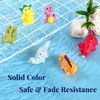 XY-WQ Mold Free Bath Toys No Hole, for Infants 6-12& Toddlers 1-3, No Hole No Mold Bathtub Toys (Dinosaur, 6 Pcs with Mesh Bag)