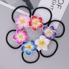 Beaupretty 12pcs Plumeria Hair Ties Plumeria Flowers Hair Clips Flower Hair Ties Hawaiian Hair Accessories for Women Girls for Beach Party Hairstyles Decor