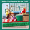 Crowye 10 Pcs St. Patrick's Day Parade Float Decoration Set Include 9.02 x 2.46 ft Foil Fringe Table Skirt 6.56 x 0.3 in Twisted St Patricks Day Garland Banner for Irish(Green with Red)