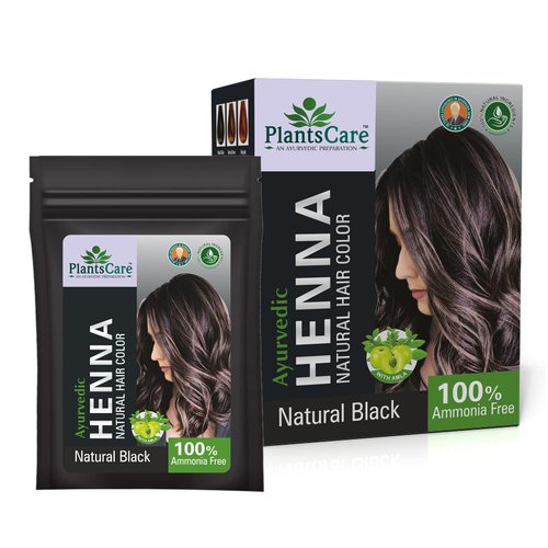 Plants Care Ayurvedic Henna Natural Hair Color Black 240g