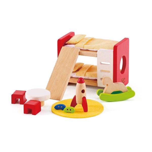 Hape Wooden Doll House Furniture Children's Room with Accessories