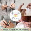Juszok Crochet Rings for Crocheting Adjustable Crochet Tension Ring for Finger Cat Yarn Guide Ring Knitting Crochet Accessories with Box for Women 3Pcs