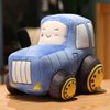 XIYUAN Car Plush Tractor Stuffed Cushion Truck Toy Super Cute Car Plush Pillow - Soft Plush Toy for Little Boys, Girls, Babies and Toddlers - Great Gift (Blue)