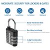 GIVERARE 8 Pack Combination Lock, 3-Digit Padlock Keyless, Resettable Luggage Locks for Backpack, Gym & School & Employee Locker, Weatherproof Travel Lock for Fence, Backyard Gate, Hasp, Case-Black