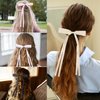 Silky Satin Hair Bows Clips For Women, 4pcs Hair Ribbon, Long-Tailed Gentle And Cute Bows With Metal Crocodile Clips, Small Bows For Hair, Bow Hair Accessories For Girls And Women