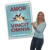 VictoryStore Jumbo Greeting Cards - 2 feet x 3 feet Giant Love Conquers All Valentine's Day Card with Envelope