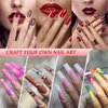 Acrylic Nail Brush - ZoCCee 100% Kolinsky Nail Brushes for Acrylic Application - Acrylic Powder Brush for Nail Art - Nail Brush Acrylic for Professional Manicure DIY Home Salon (#8, Gradient)