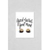Wall Art Poster Print of Good Lashes, Good Mood. Handwritten Quote. Calligraphy Phrase for Beauty Salon, Lash Extensions Maker, Decorative Beauty Blogs. Closed Eyes. Glitter Eyeshadow. Fashion Makeup