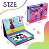 Magnetic Puzzles for Kids Ages 4-8 - 71 PC Fashion Girl Magnetic Book, Dress-Up Dolls & Preschool Toddler Learning Activities, Travel-Friendly STEM Toy, Fun Fridge Magnets for Toddlers 1-3 3-12