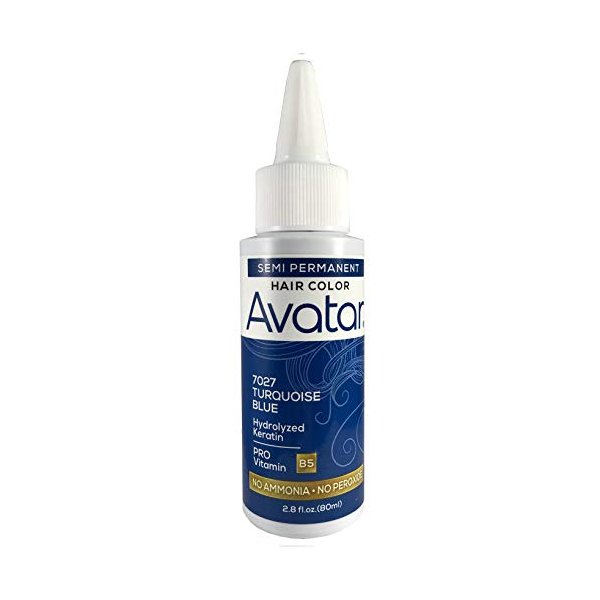 Avatar Classic Semi-Permanent Hair Color, 7027, Turquoise Blue, 2.8oz