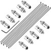 Hobbypark 20pcs 1.3mm Adjustable Pushrod Connector Linkage Stopper & Φ1.2mm x L180mm Steel Z Style Pushrods Parts for RC Airplane Plane Boat Replacement