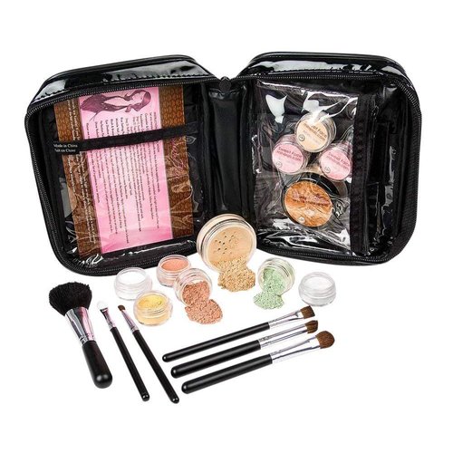 Tom David Lewis Compact Multi-Purpose Organizer Zipper Pouch Purse with Leatherette Key Fob - Versatile Cosmetic Bag, Makeup Bag, Vanity Bag, and Travel Toiletry Bag for All Your Essentials