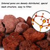 Tfwadmx 10 Pack Aquarium Red Lava Rock Fish Tank Volcanic Pumice Stones for Fish Shrimp Betta(1.18''-1.96'')