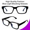 Rectangle Blue Light Blocking Glasses Anti Eyestrain UV Glare Reading Gaming Women Men Black Eagle