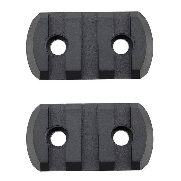 Ficero Mlok Picatinny Rail Aluminum Section Accessory, 3 Slots (2 Pack)