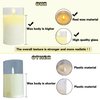 YTDSUP LED Flameless Candles Set of 3, Battery Operated Glass Candles with Remote and Timer, Flickering Real Wax Candles Light for Festival Wedding Home Party, Upgraded Version (D3 xH 4" 5" 6"-White)