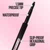 Maybelline New York Hyper Easy No Slip Pencil Eyeliner Makeup, Medium Brown, 0.001 oz.