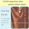 Iusmnur Barber Cape, Professional Hair Salon Cape with Adjustable Metal Clip, Shampoo Hair Cutting Cape for Barbers and Stylists - 55 x 63 inches (Brown)