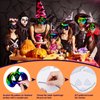 Natonhi 32Pcs Halloween Crafts for Kids Rainbow Scratch Mask, Halloween Games Scratch Art and Craft Kit Halloween Classroom Activities Favors Party Supplies