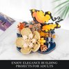 HIGH GODO Flowers Bouquet Building Set with Butterfly, 398PCS Mini Bricks Animals Building Blocks, DIY Insect Collection Building Kit for Home Decor, Ideas Gift Building Toy for Adults Boys Girls 8+