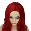 Dai Cloud Red Wigs for Women Long Wavy Heat Resistant Side Part Natural Looking Cosplay Wigs Halloween Party (Bright Red)