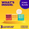 Nudy Rudy Natural Bar Soap | 3 Pack Assorted Organic Shea Butter Soap Bars | Moisturizing Body Soap Bars for Men & Women | No Harsh Ingredients | Plant Based | FOMO Bundle | Bulk Soap | 4.2 oz